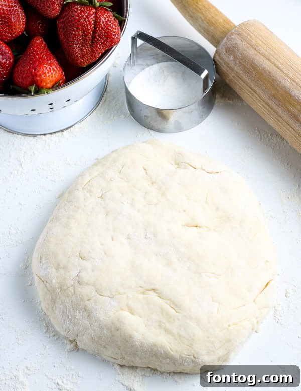 Ingredients for homemade gluten-free strawberry shortcake