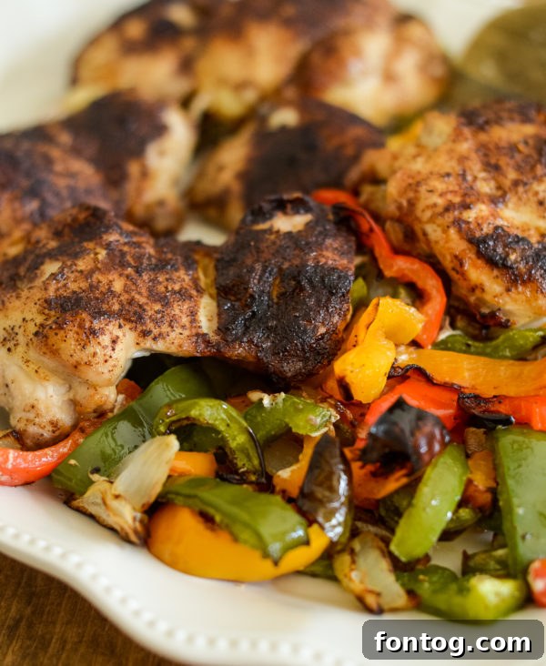 Delicious Grilled Chicken Fajitas on a plate with fresh toppings