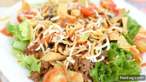 Easy Gluten-Free Taco Salad with fresh ingredients