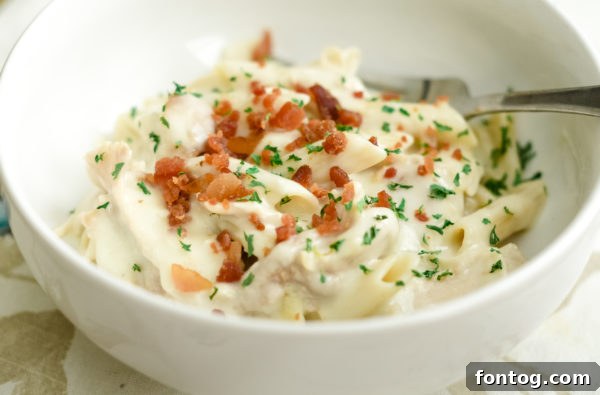 Ninja Foodi Chicken Alfredo - Ingredients ready for cooking