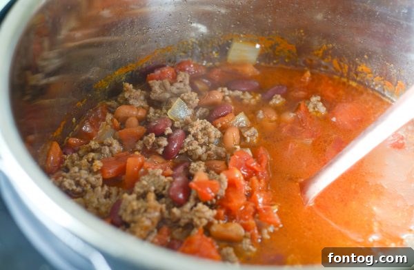 Hearty Instant Pot Beef and Bean Chili, perfect for adaptation to Ninja Foodi.