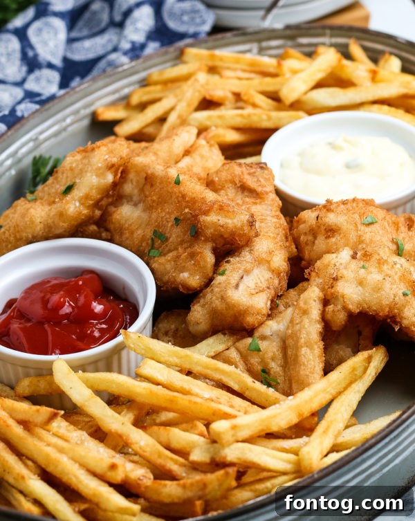 Gluten Free Fish and Chips served with lemon and sauce