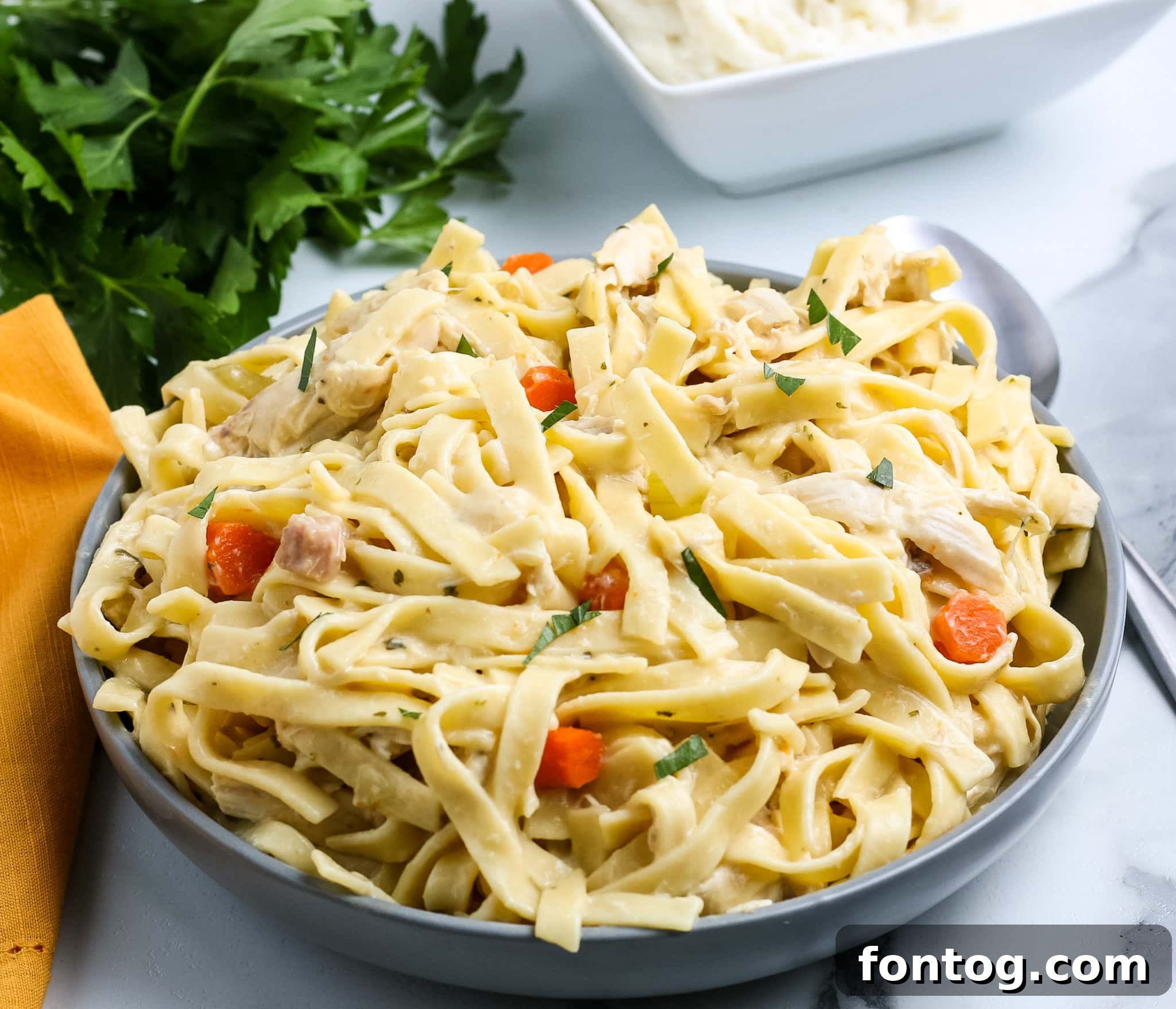 Homemade Creamy Chicken and Noodles