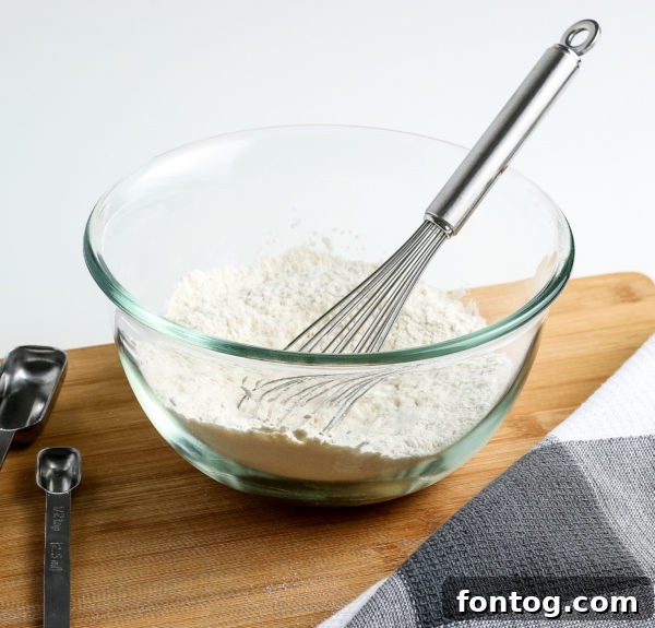 Mixing dry ingredients for Gluten-Free Homemade Pancake Mix