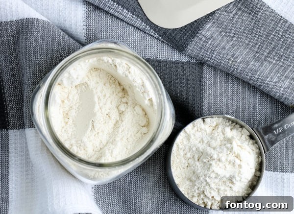 Gluten-Free Homemade Pancake Mix stored in an airtight container