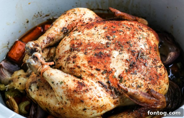 Simple Crockpot Whole Chicken - Cooking time
