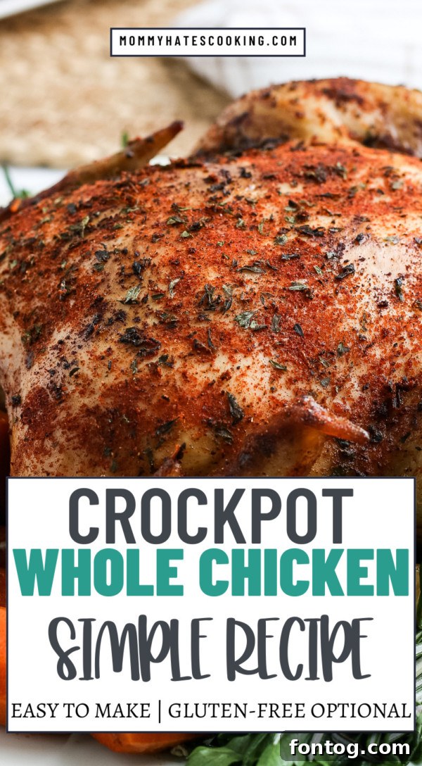 CROCKPOT WHOLE CHICKEN AND VEGGIES - Final Dish