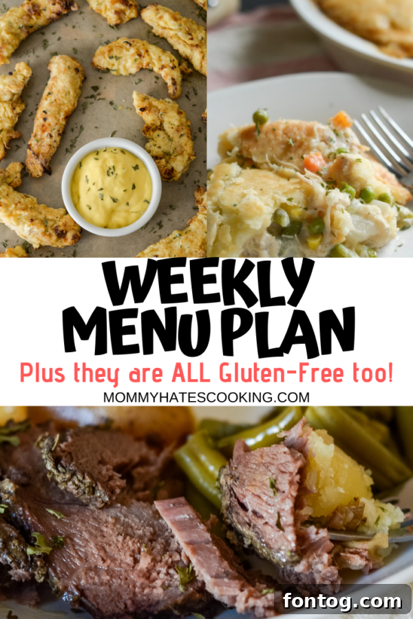 weekly menu plan