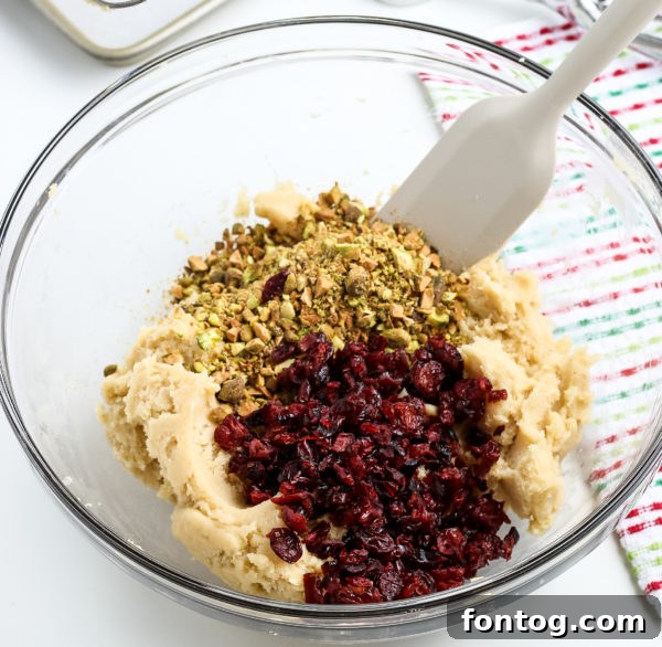 Ingredients for Cranberry Pistachio Cookies laid out