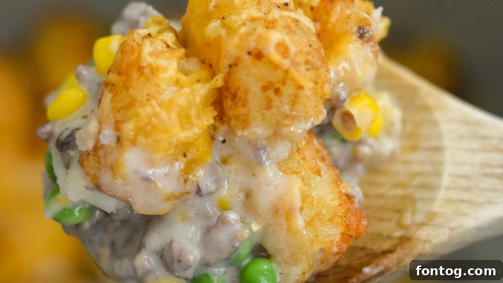 Ninja Foodi Tater Tot Casserole, a comforting and easy family dinner