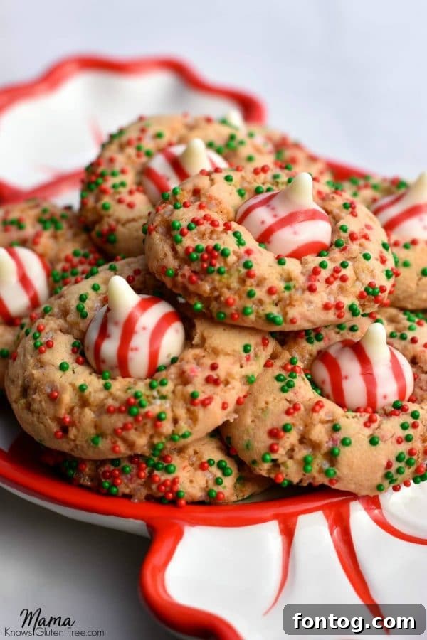 Gluten-Free Christmas Sugar Blossom Cookies {Dairy-Free Option}