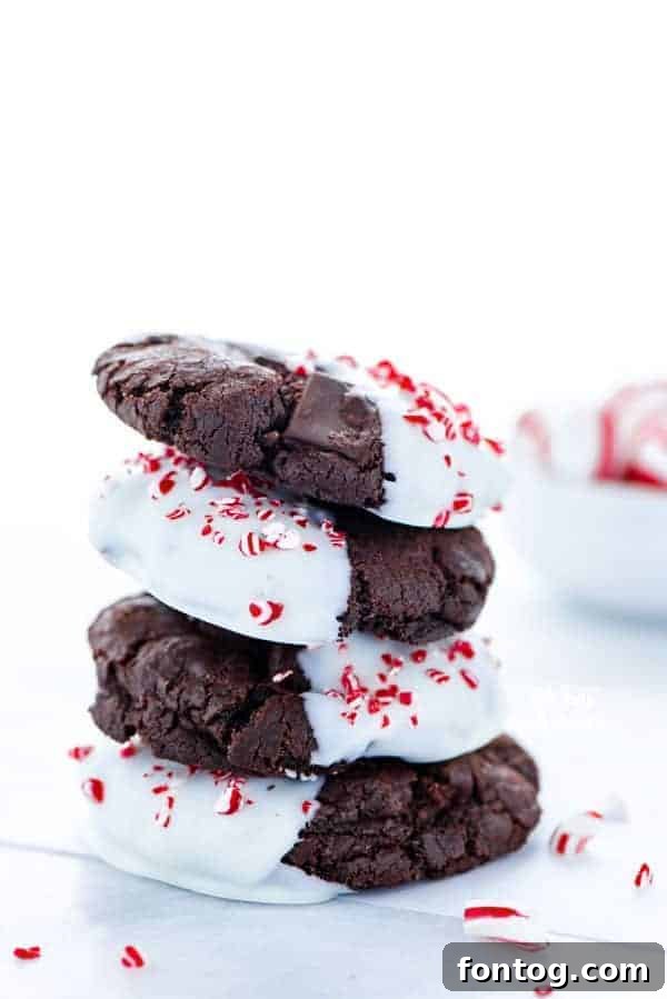 Gluten Free Triple Chocolate Peppermint Cookies
