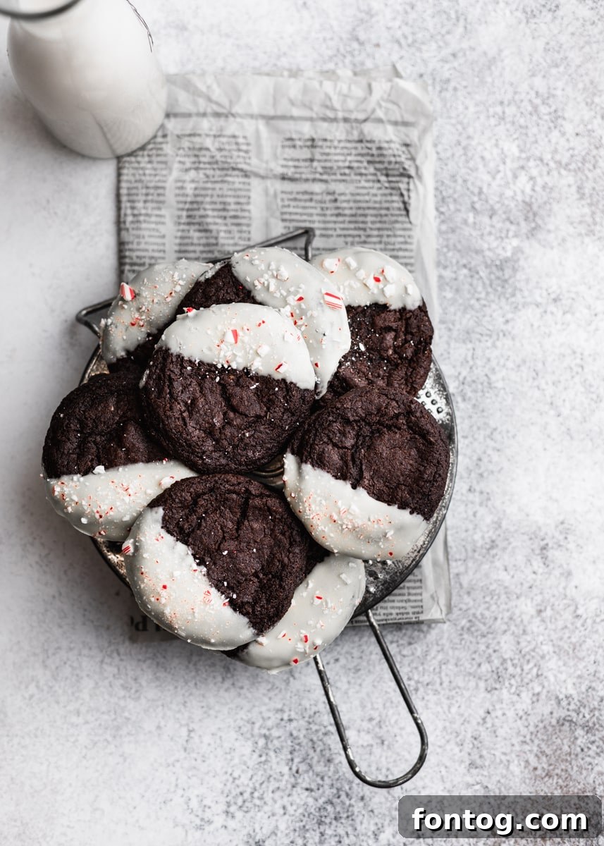 Peppermint Brownie Cookies Gluten Free