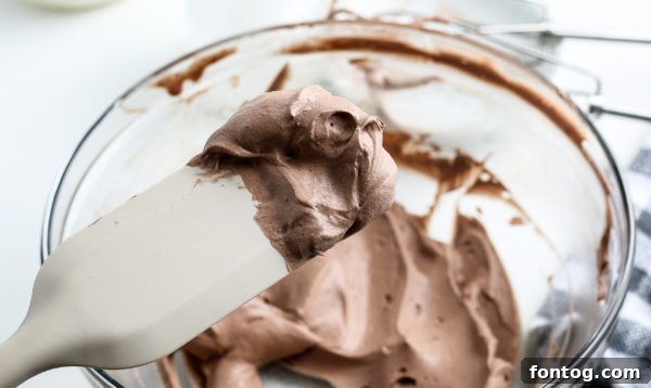 Whipped Hot Chocolate (Gluten-Free) - Close-up of whipped chocolate topping in a bowl.
