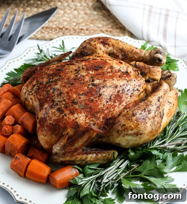A delicious crockpot whole chicken