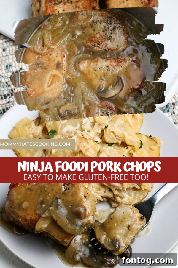 Ninja Foodi Pork Chops with Gravy in a pressure cooker