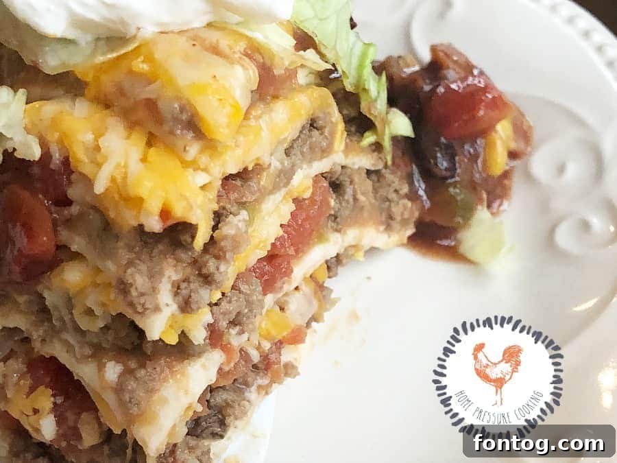 Taco Pie made in the Ninja Foodi