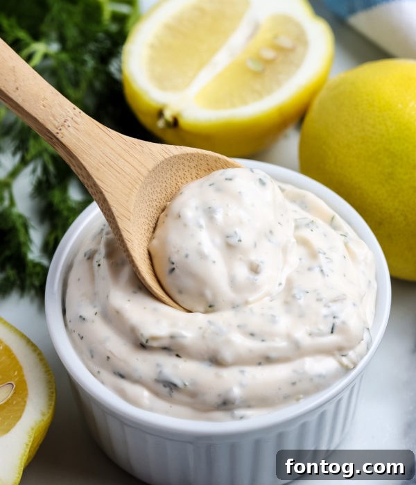 Tartar sauce in a glass jar, ready for storage
