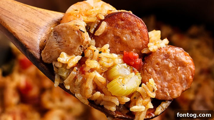 Ninja Foodi Jambalaya, a flavorful rice dish with chicken and sausage.