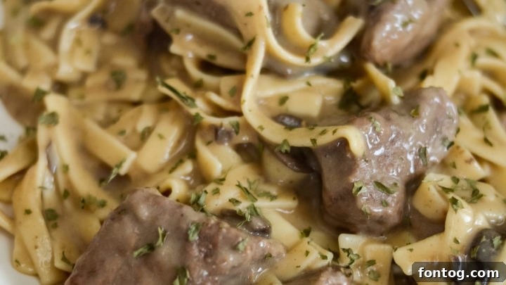 Creamy Ninja Foodi Beef Stroganoff, a gluten-free delight