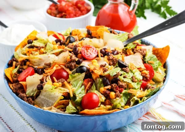 Crunchy Dorito Taco Fiesta 4 Variety of fresh ingredients for Dorito Taco Salad