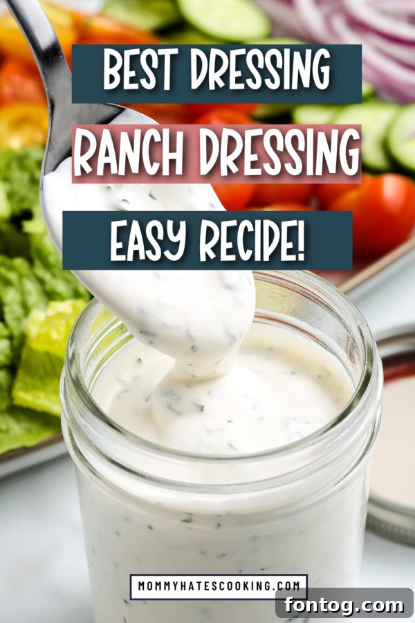 Unbottling Freshness Your Homemade Ranch Upgrade 8 Homemade Ranch Dressing Recipe poured over a salad