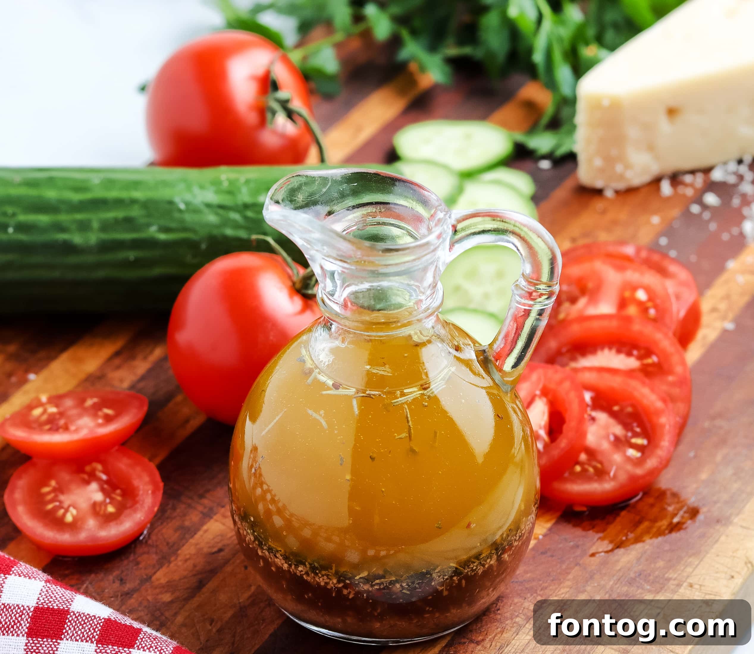 Craft Your Signature Italian Dressing 2 Homemade Italian Dressing over a fresh salad
