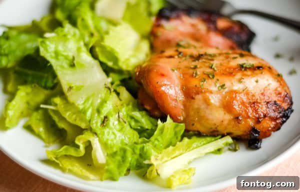 Close-up of Pellet Grilled Chicken Thighs