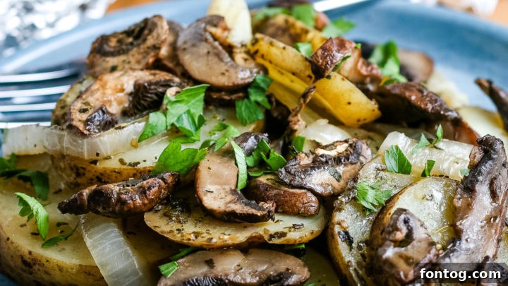 Easy Grilled Potatoes in Foil, cooked in minutes on the grill