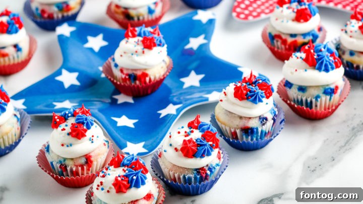 Best Gluten-Free Mini Patriotic Cupcakes, perfect for festive holidays
