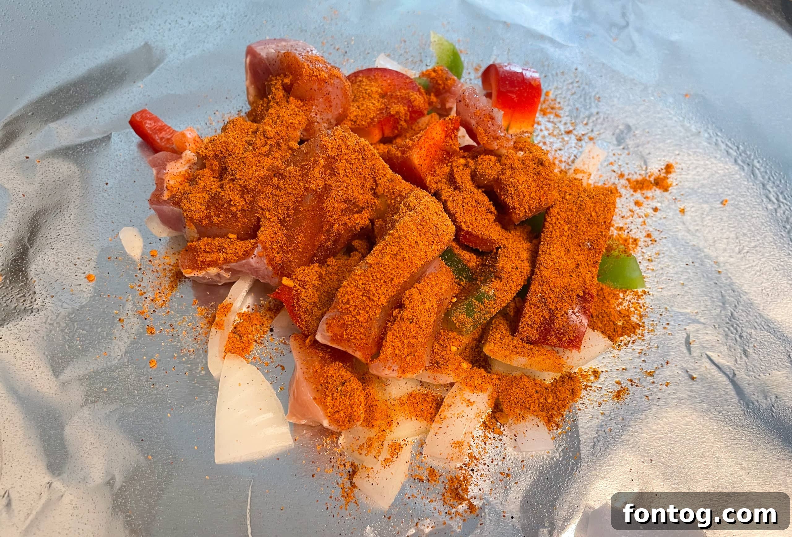 Ingredients for Pellet Grill Chicken Fajitas in Foil Packs