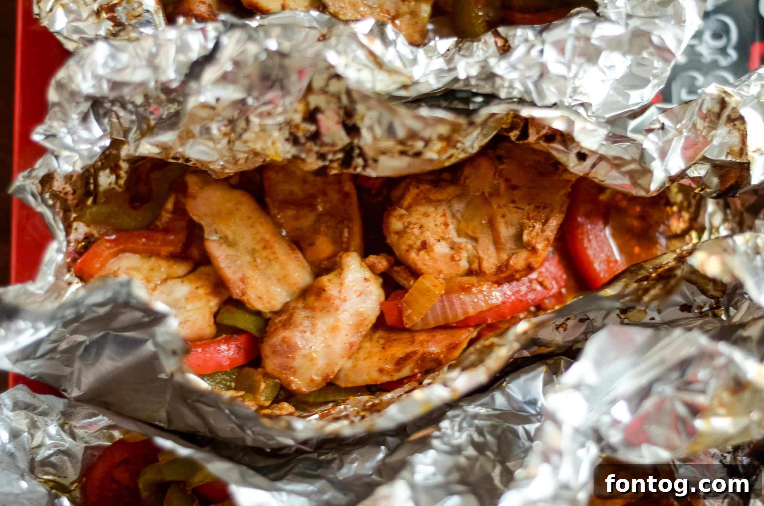 Cooked Pellet Grill Chicken Fajitas Ready to Serve
