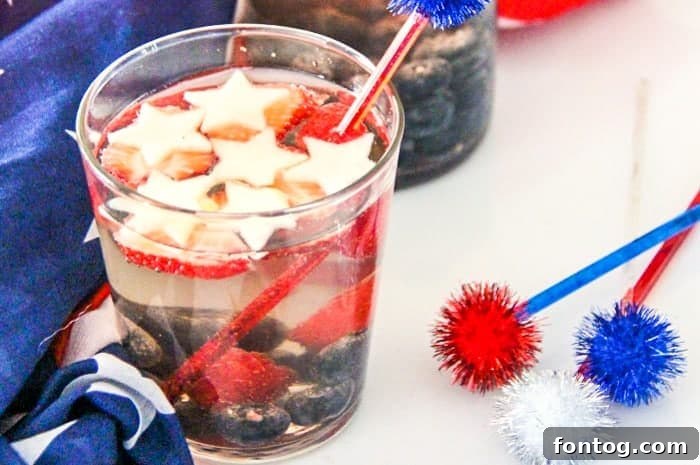 Red, White and Blue Sangria - 4th of July Sangria Recipe