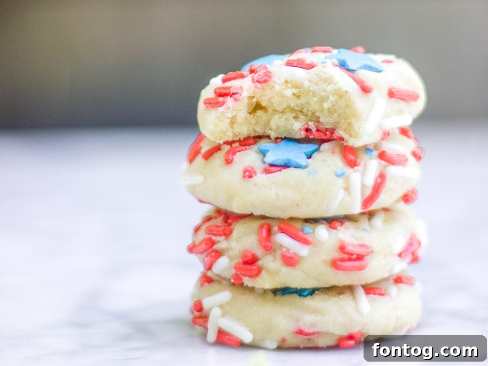 Patriotic Mini Meltaway Butter Cookies