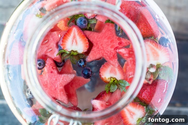 Star Spangled Fruit Infused Water