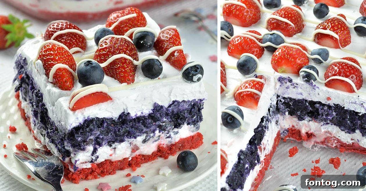 No Bake Summer Berry Lasagna