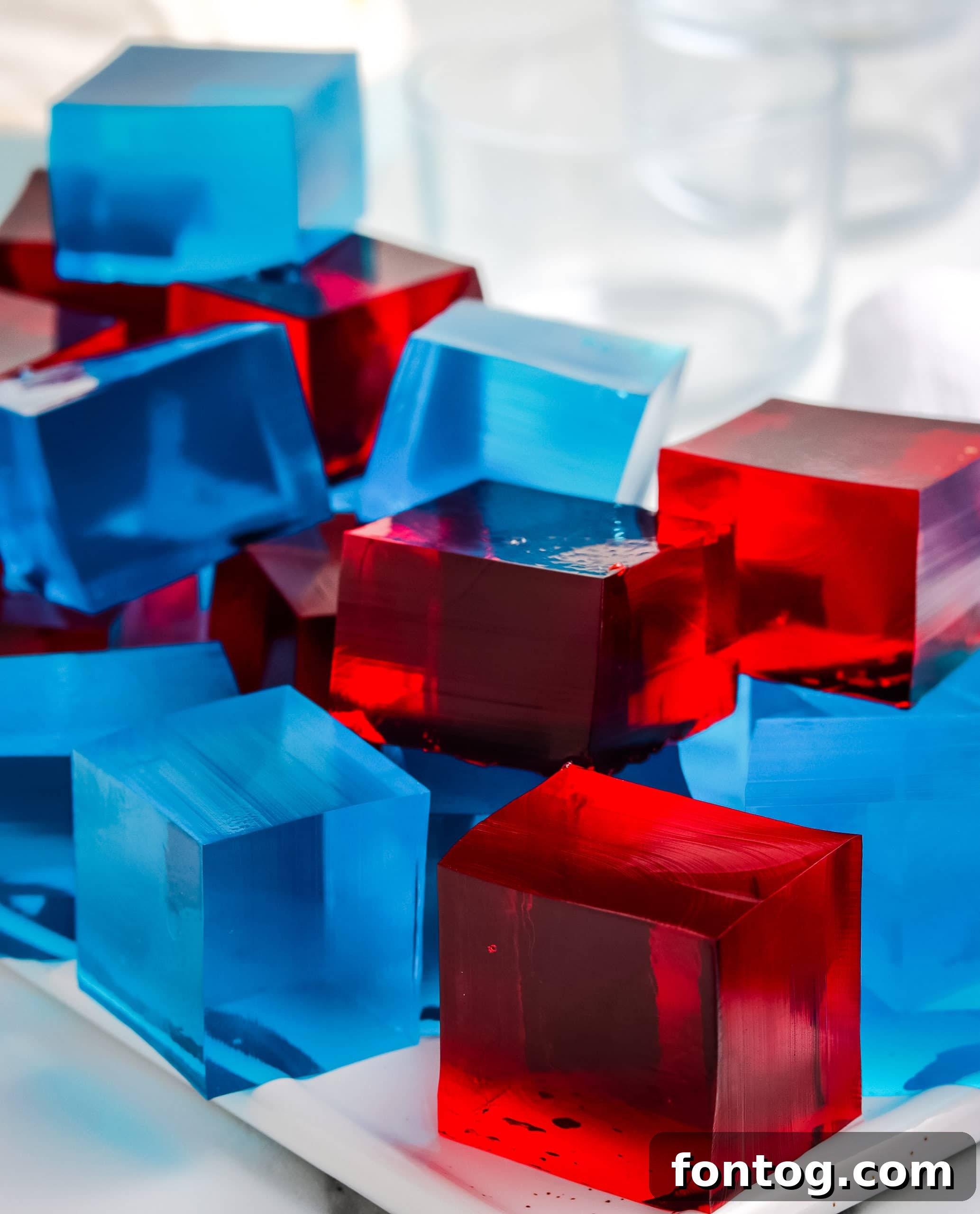 Patriotic Jello Jigglers recipe