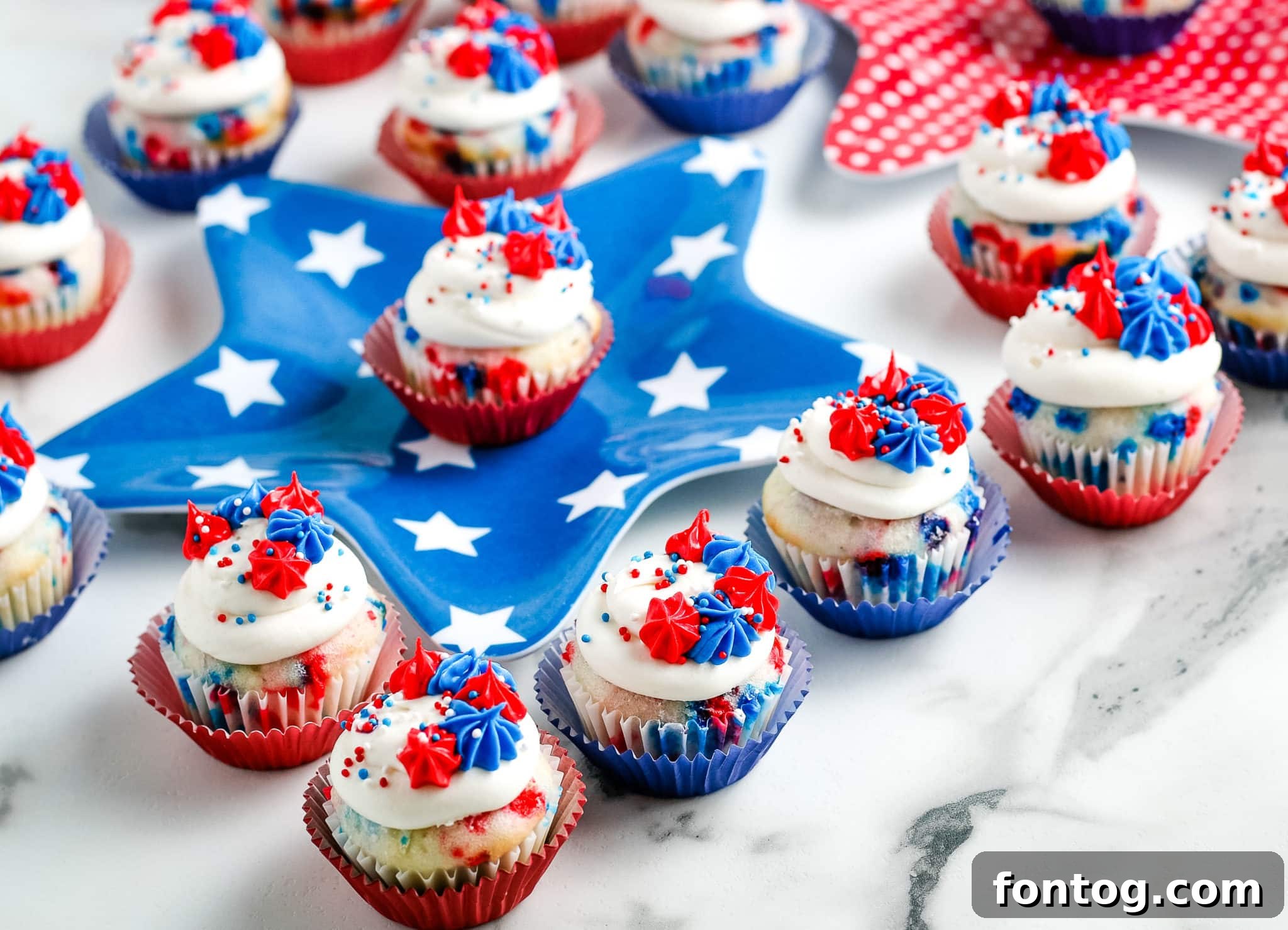 Gluten-Free Mini Patriotic Cupcakes recipe