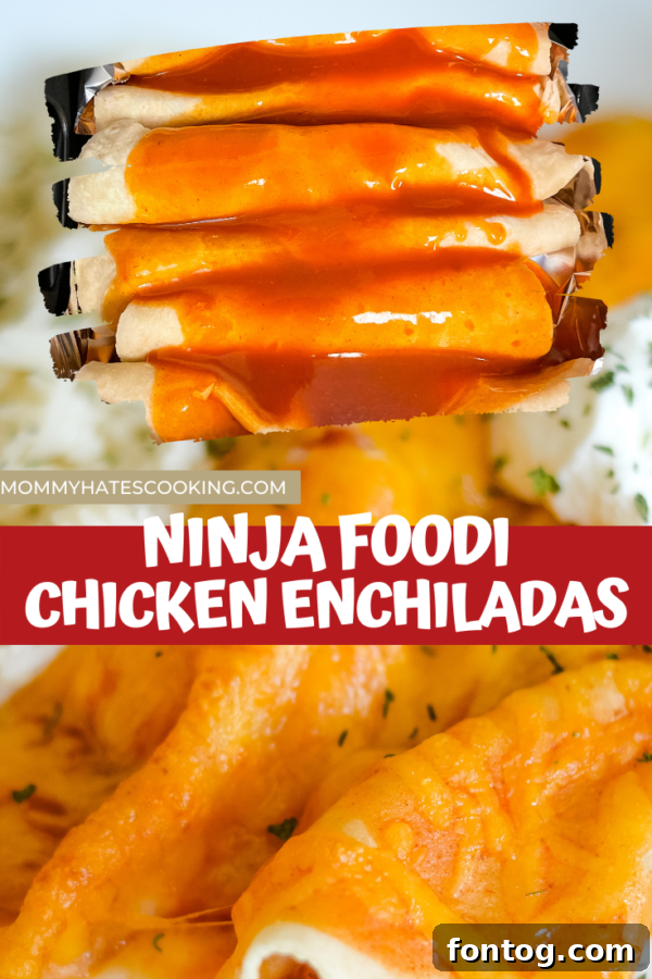 Ninja Foodi Chicken Enchiladas - perfect for a quick, delicious dinner
