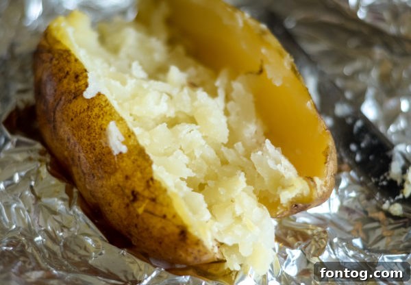 freshly smoked baked potatoes