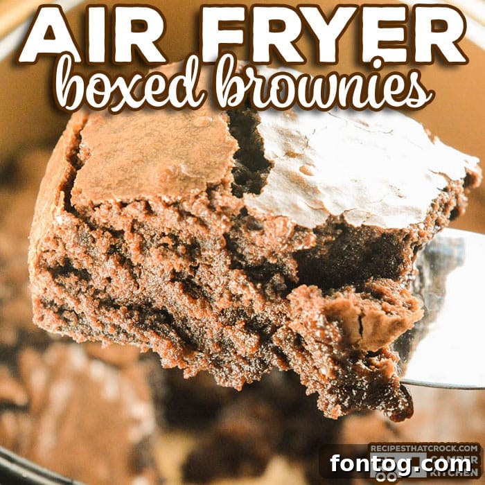 Fudgy Box Brownies, easily made in an Air Fryer.