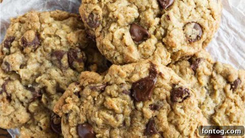 Classic Air Fryer Chocolate Chip Oatmeal Cookies, chewy and satisfying.