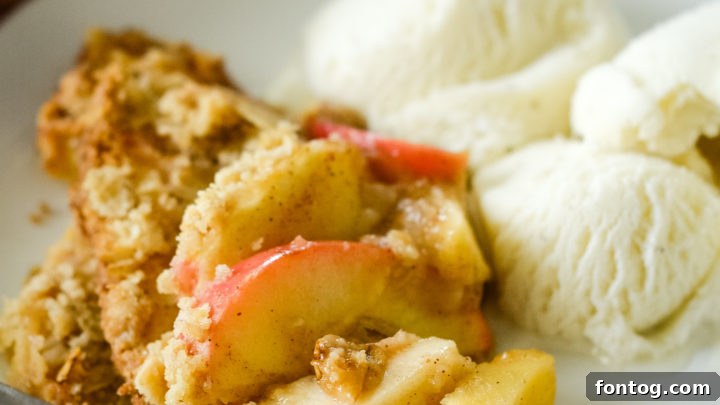 Ninja Foodi Apple Crisp, featuring tender spiced apples and a golden oat topping.