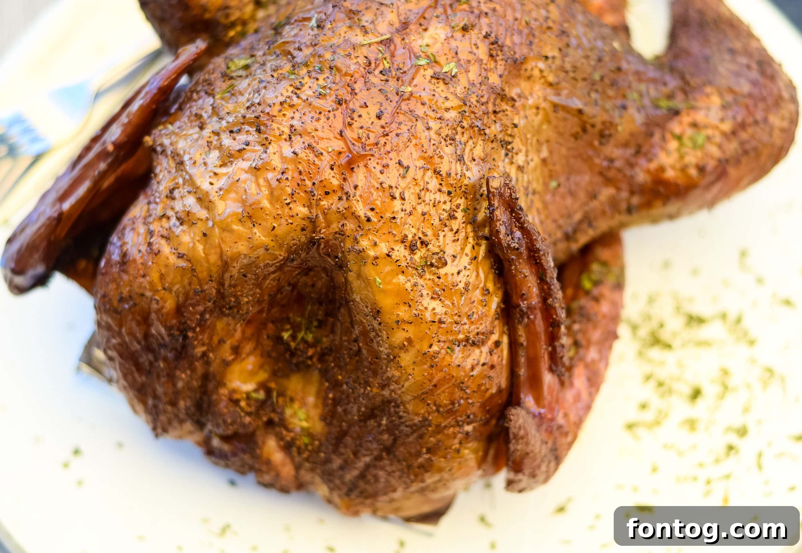 Pellet Grill Smoked Whole Turkey