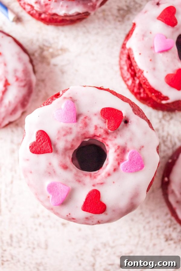 Effortless Red Velvet Doughnuts 2 red velvet donuts