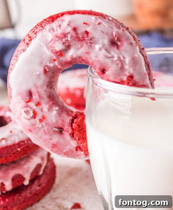 Effortless Red Velvet Doughnuts 8 red velvet donuts