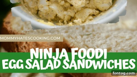 A visually appealing pin image for Ninja Foodi Egg Salad recipe