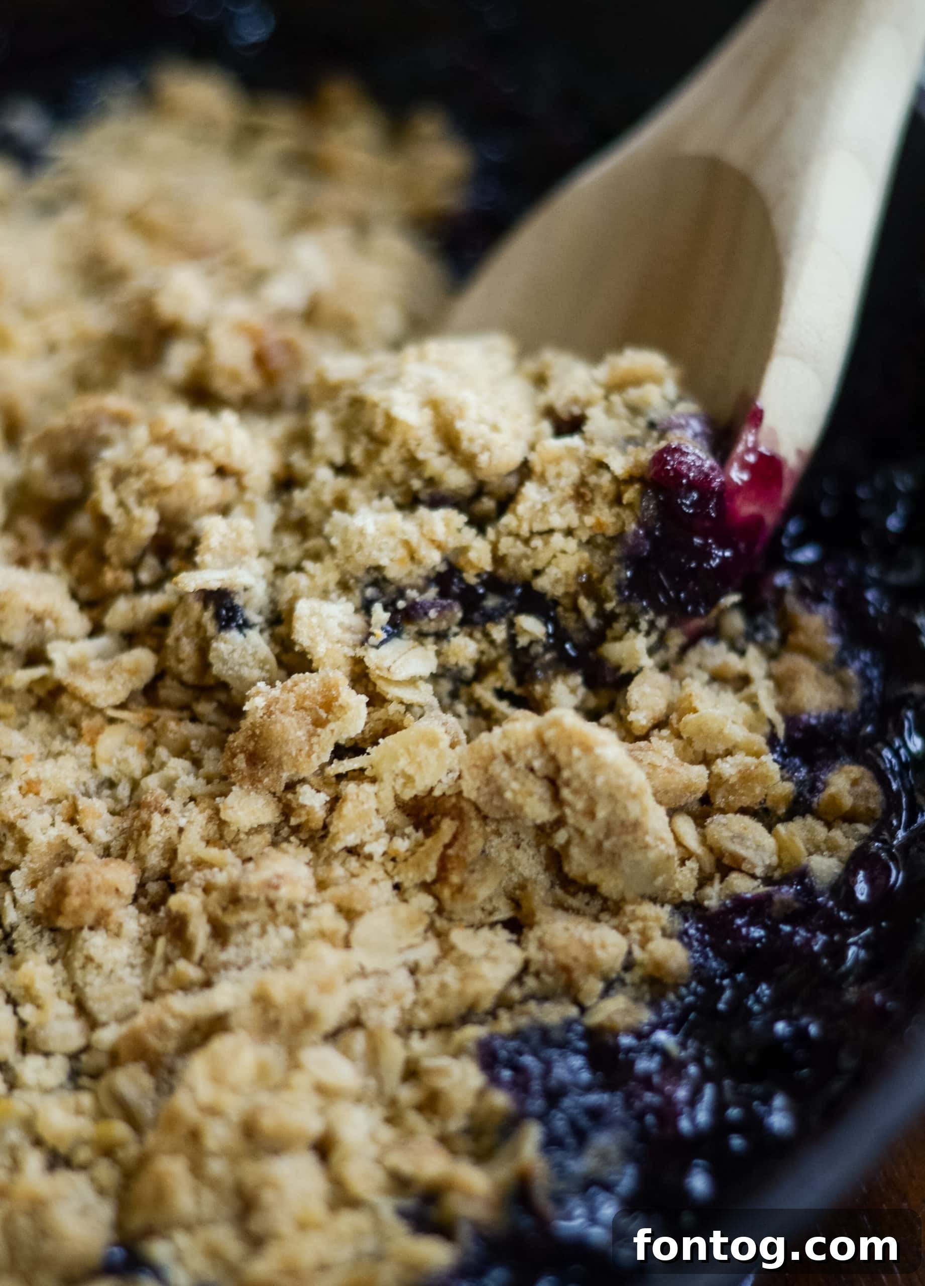 Grilled Blueberry Crisp