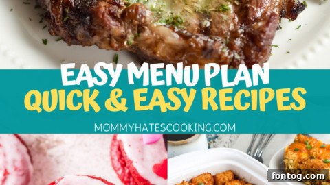 Illustrated monthly meal plan with diverse recipe categories