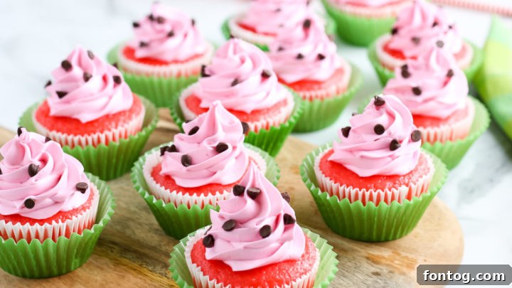 Easy Watermelon Cupcakes (Gluten-Free Optional)